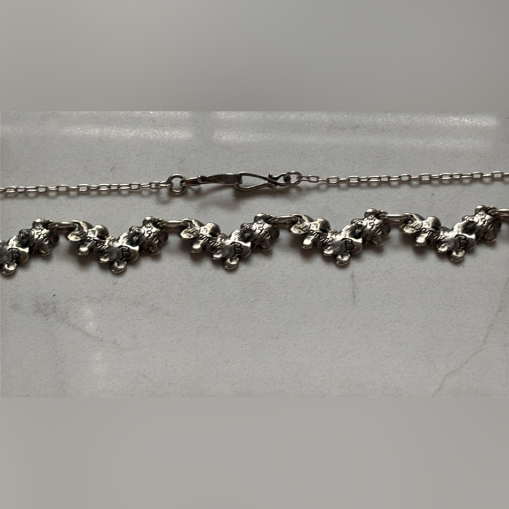 Sterling Silver Plumeria Necklace 26” - Picture 10 of 16